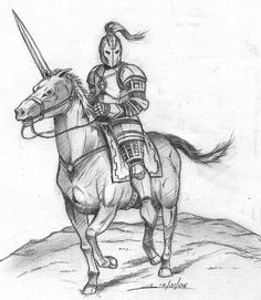 236x271 Medieval Knight Drawing - Knight In Armor Drawing