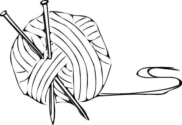 600x414 knitting yarn needles clip art free vector in open office drawing - Knitting Drawing