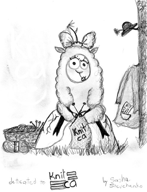 500x652 knitca cute knitting drawings - Knitting Drawing