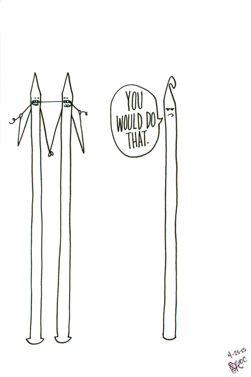 490x735 knitting needles - Knitting Needles Drawing