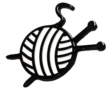 425x363 knitting needles and yarn enamel pin everything else - Knitting Needles Drawing