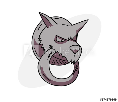 500x434 spooky door knob cartoon hand drawn image original colorful - Knob Drawing