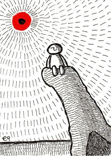 375x525 god's knob aceo cartoon drawing surrealism outsider art brut - Knob Drawing