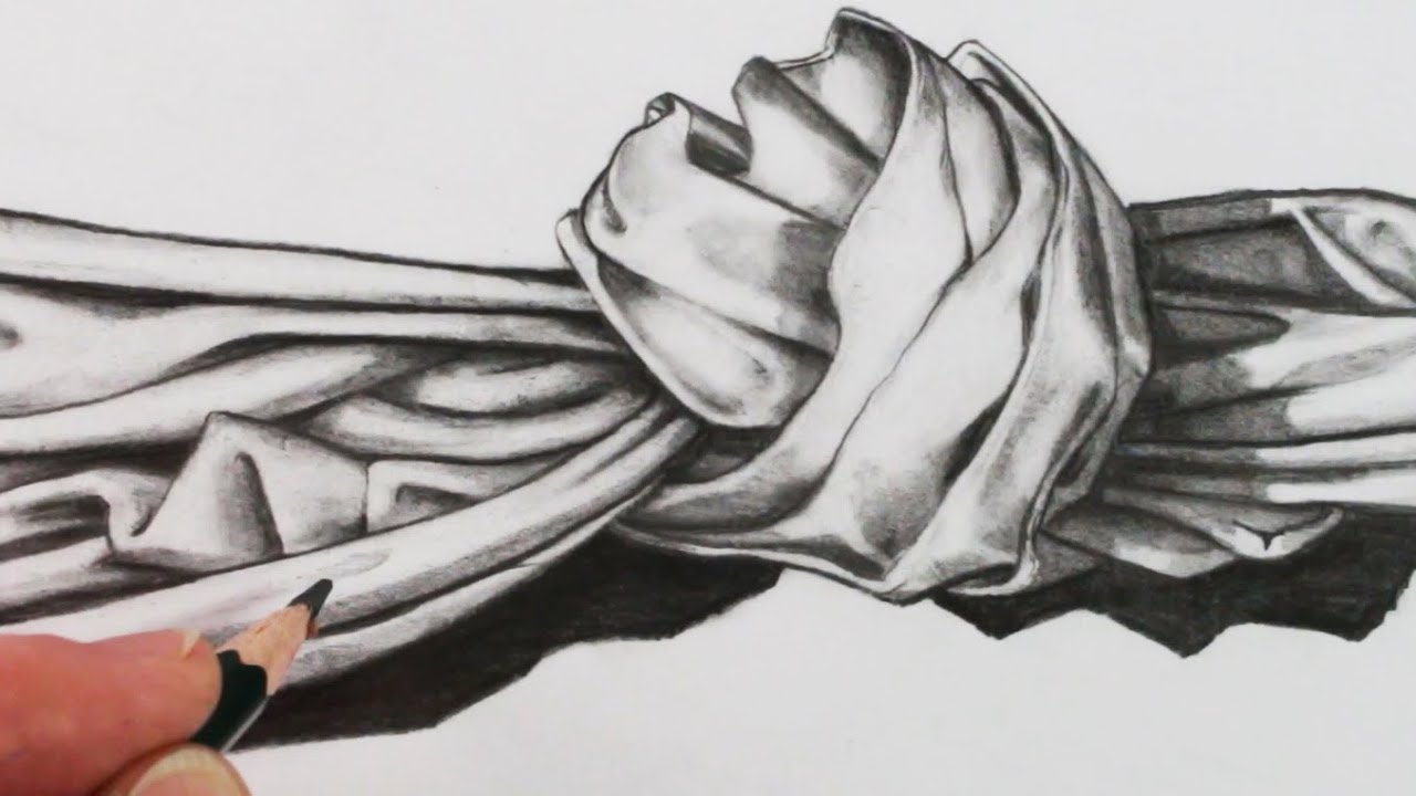 1280x720 How To Draw Fabric A Fabric Knot - Knot Drawing