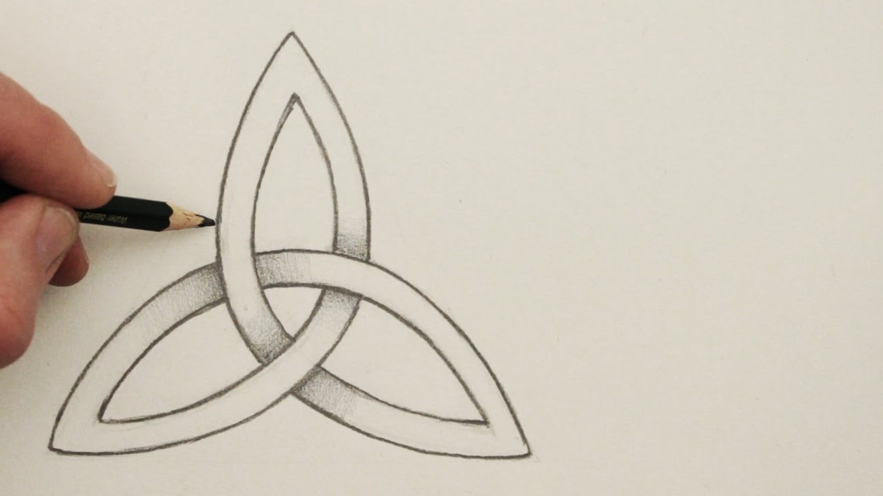 1280x720 how to draw a celtic knot the triquetra, step - Knot Drawing