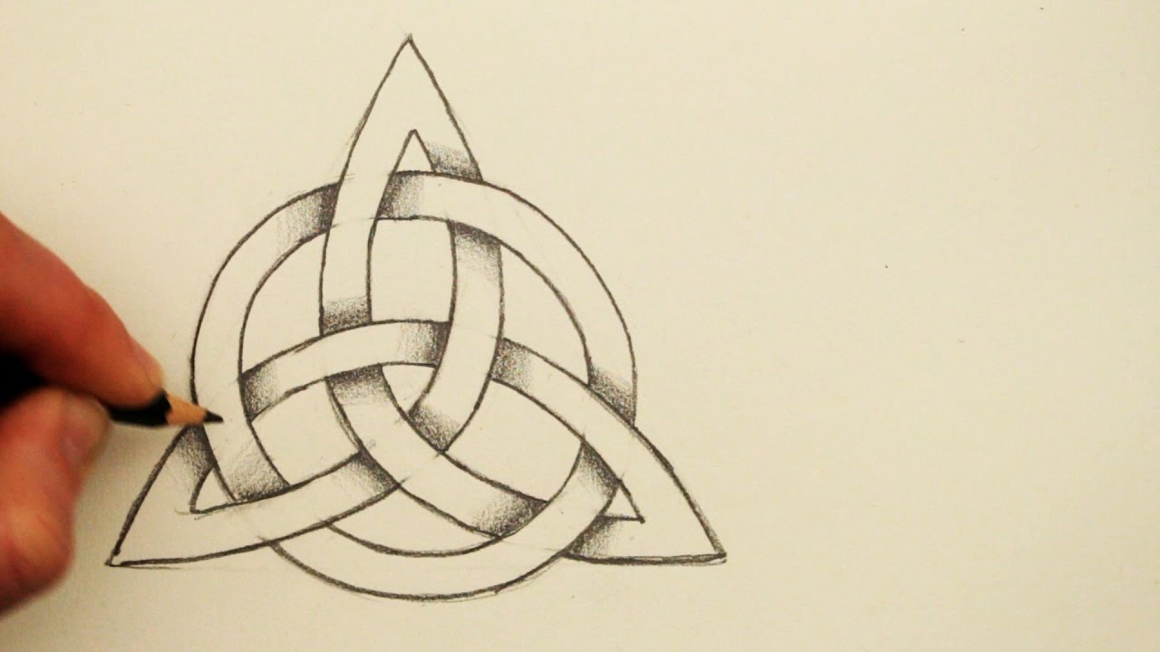 1280x720 how to draw a celtic knot the triquetra with a circle - Knot Drawing
