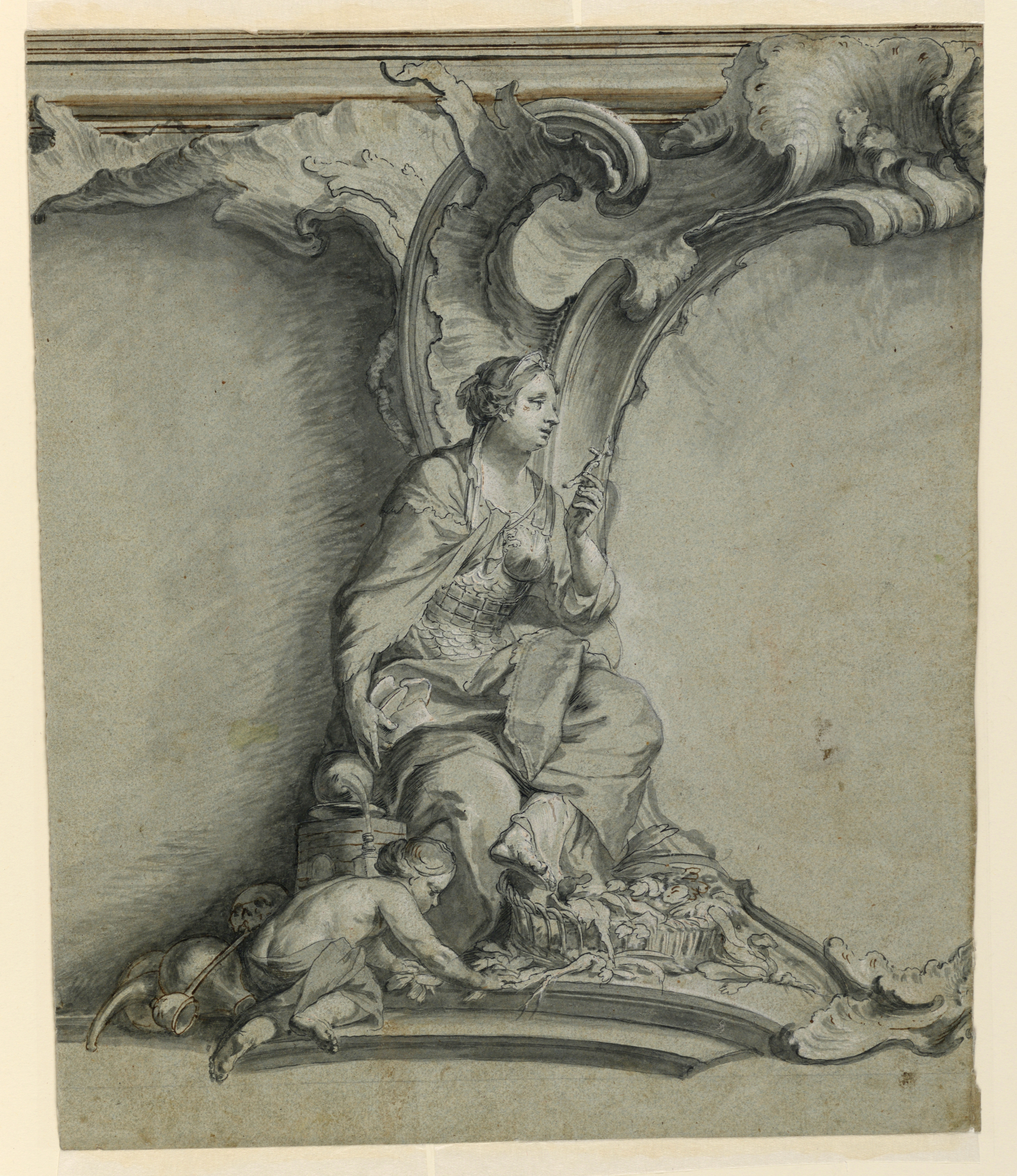 3541x4096 Filedrawing, Detail From A Doctor's Engraved Thesis - Knowledge Drawing