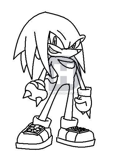 425x502 how to draw knuckles, step - Knuckles Drawing