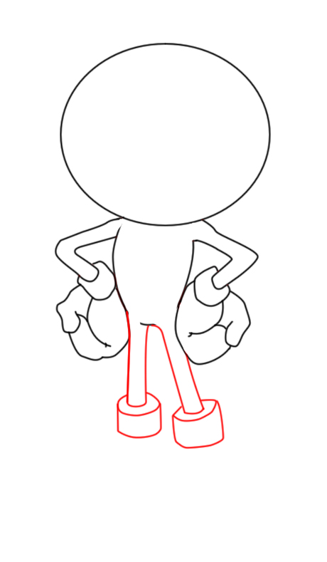 460x789 how to draw knuckles from sonic the hedgehog - Knuckles Drawing