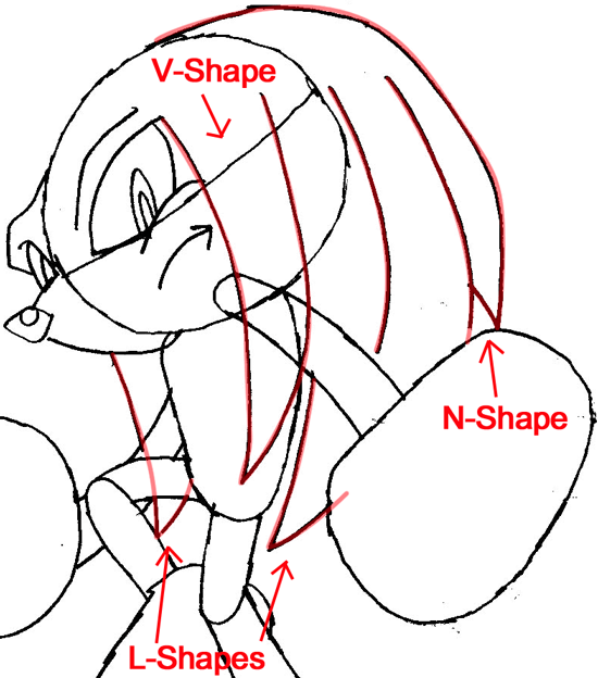 550x624 how to draw knuckles the echidna from sonic the hedgehog with easy - Knuckles Drawing