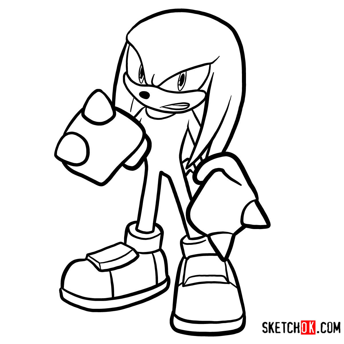 Knuckles Drawing at PaintingValley.com | Explore collection of Knuckles