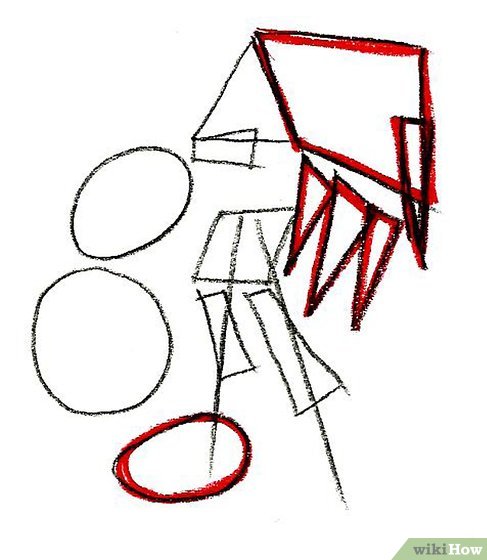 487x560 How To Draw Knuckles The Echidna Steps - Knuckles The Echidna Drawing