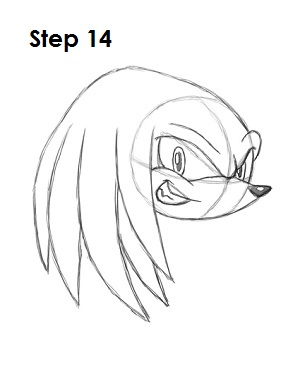 300x388 How To Draw Knuckles - Knuckles The Echidna Drawing