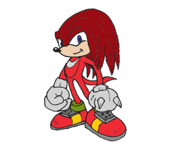 370x297 How To Draw Knuckles The Echidna Step - Knuckles The Echidna Drawing