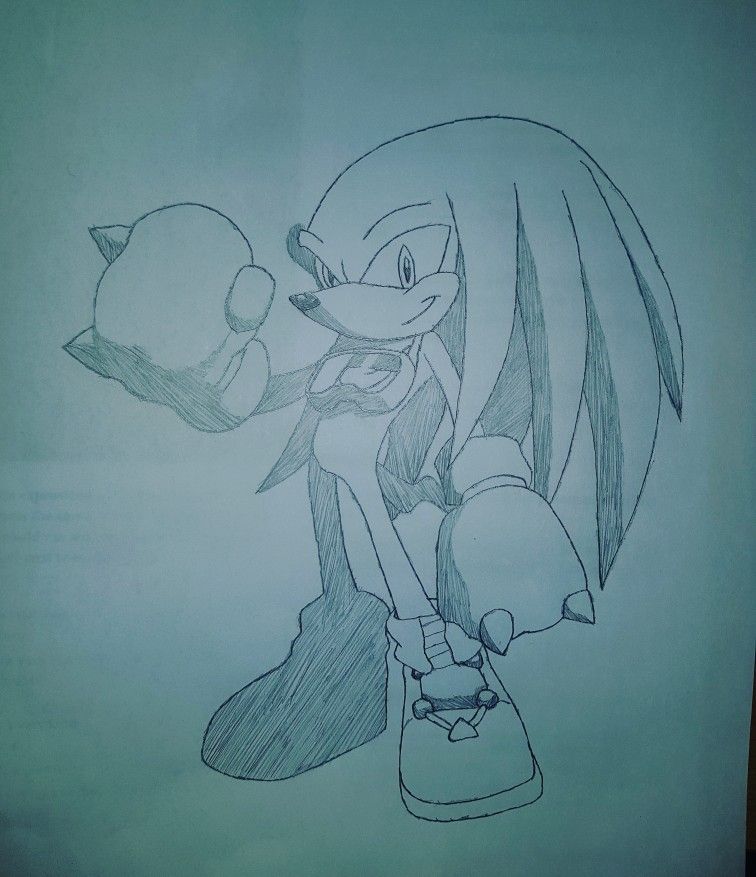756x877 Knuckles The Echidna - Knuckles The Echidna Drawing