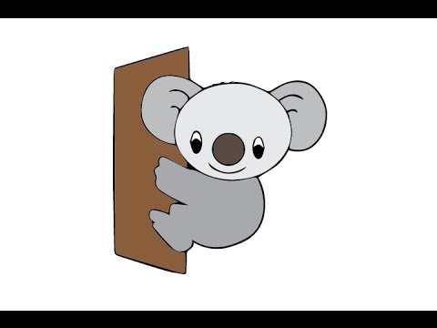 480x360 How To Draw A Cute Koala Bear Easy Step - Koala Bear Cartoon Drawing