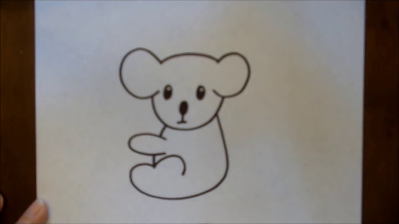 1280x720 How To Draw A Koala Bear Cartoon Simple Beginners Tutorial - Koala Bear Cartoon Drawing