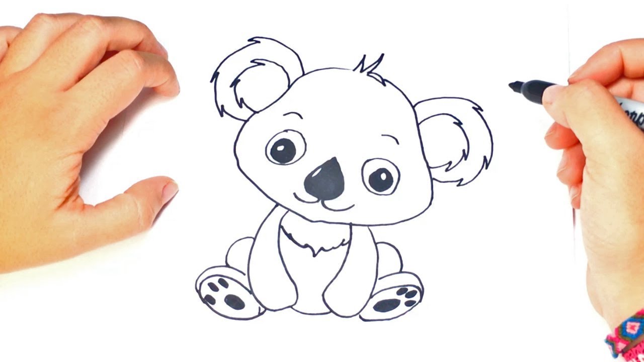 1280x720 How To Draw A Kawaii Koala Kawaii Koala Easy Draw Tutorial - Koala Bear Drawing