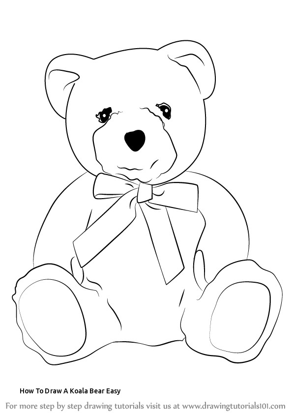 598x844 How To Draw A Koala Bear Easy Bear Drawing Cute - Koala Bear Drawing
