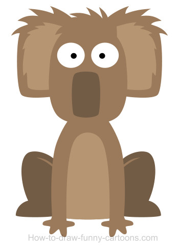 350x485 Drawing A Koala Cartoon - Koala Cartoon Drawing