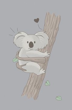 236x362 Koalas Cartoon Pics Cute Cartoon Koala Bear On Eucalyptus Tree - Koala Cartoon Drawing