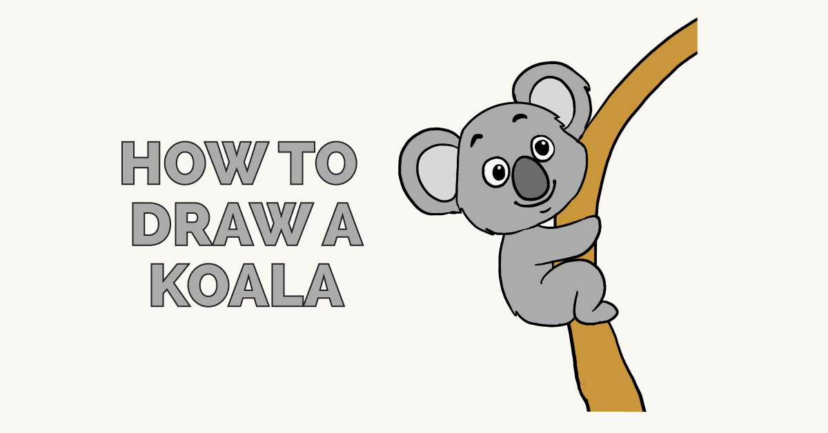 1200x628 How To Draw A Koala - Koala Drawing