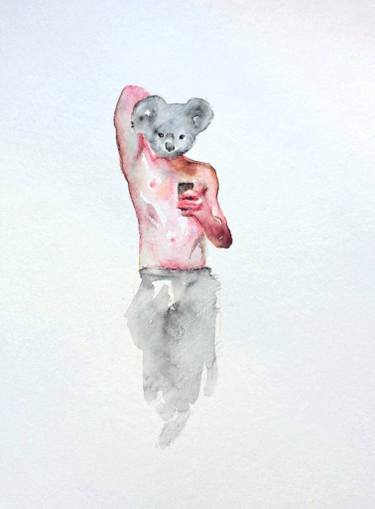 375x509 koala selfie drawing - Koala Drawing