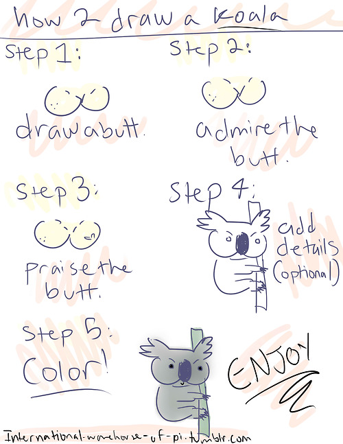 500x647 How To Draw A Koala, Step - Koala Drawing Step By Step