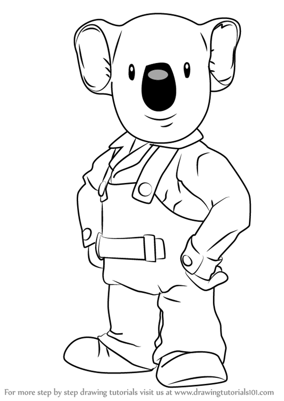 567x800 Learn How To Draw Frank From The Koala Brothers - Koala Drawing Step By Step
