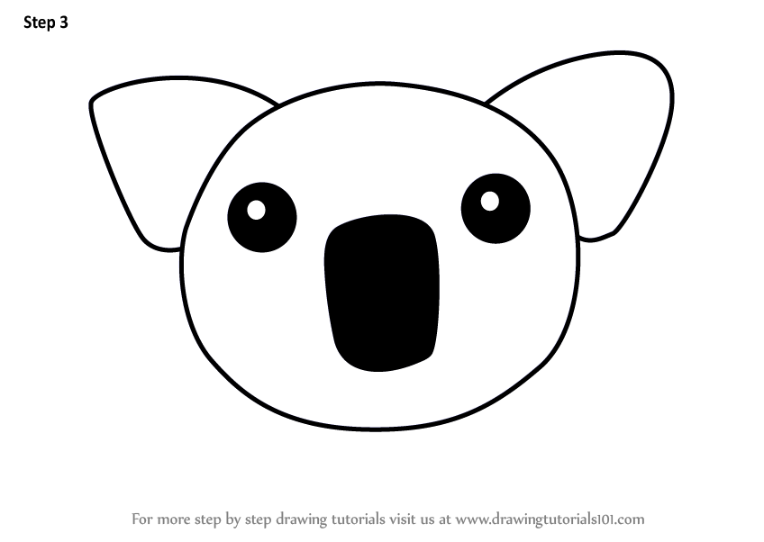 848x602 Learn How To Draw A Koala Face For Kids - Koala Drawing Step By Step