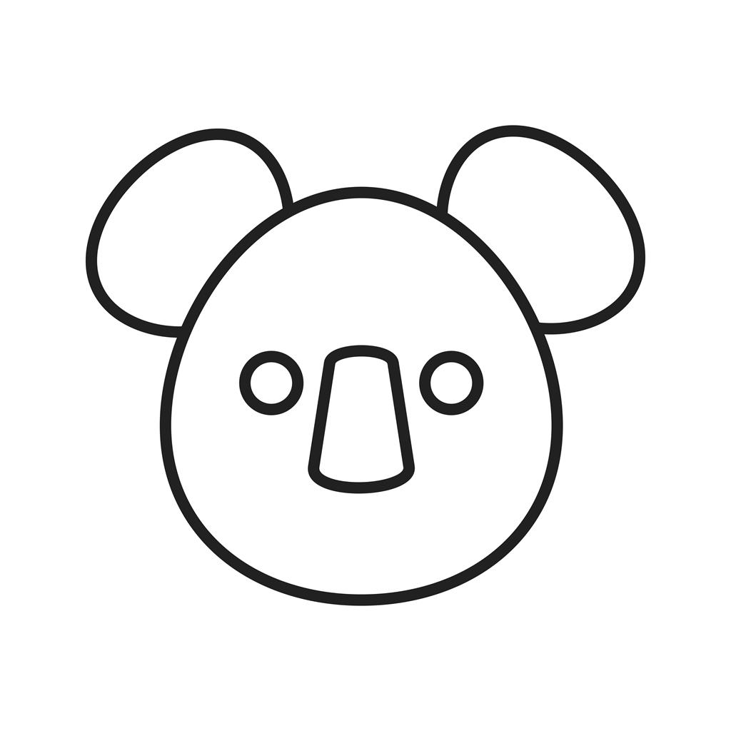 1024x1024 Koala Line Icon - Koala Line Drawing