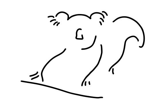 550x388 Koala Bear Asia China Posters - Koala Line Drawing