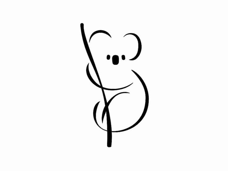 736x552 Koala Outline - Koala Line Drawing