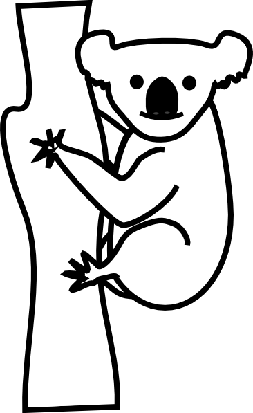 366x597 Koala Outline Clip Art - Koala Outline Drawing