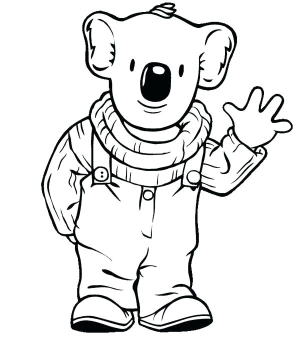 600x686 Koala Outline Drawing At Free For Personal Use Koala Bear In Koala - Koala Outline Drawing