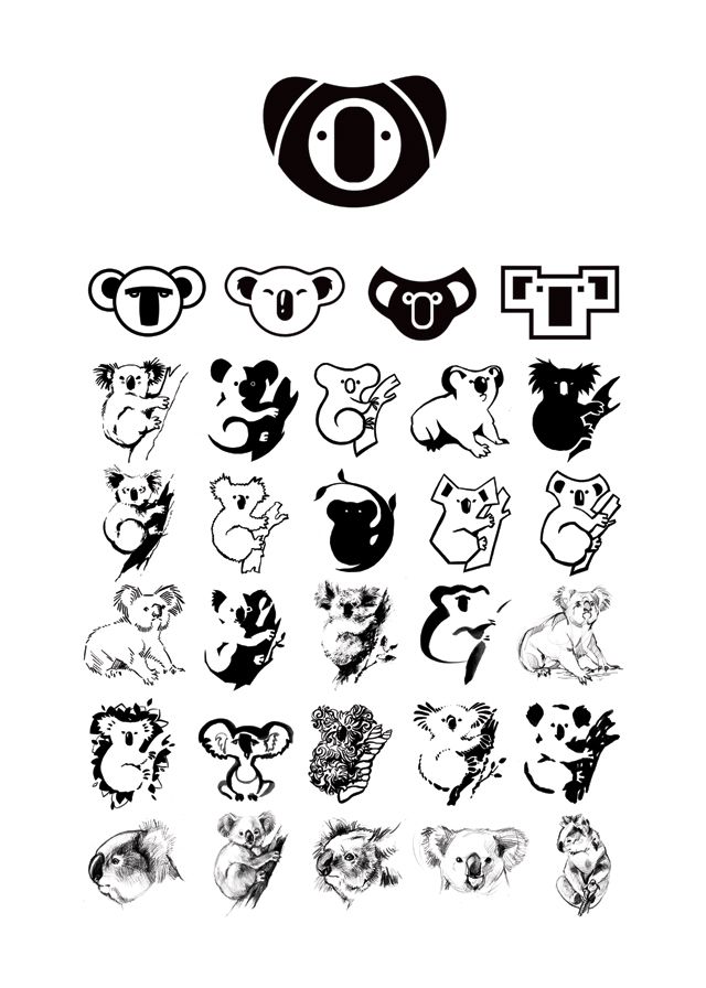 640x896 Koala Outline Drawing Coloring Pages Online - Koala Outline Drawing