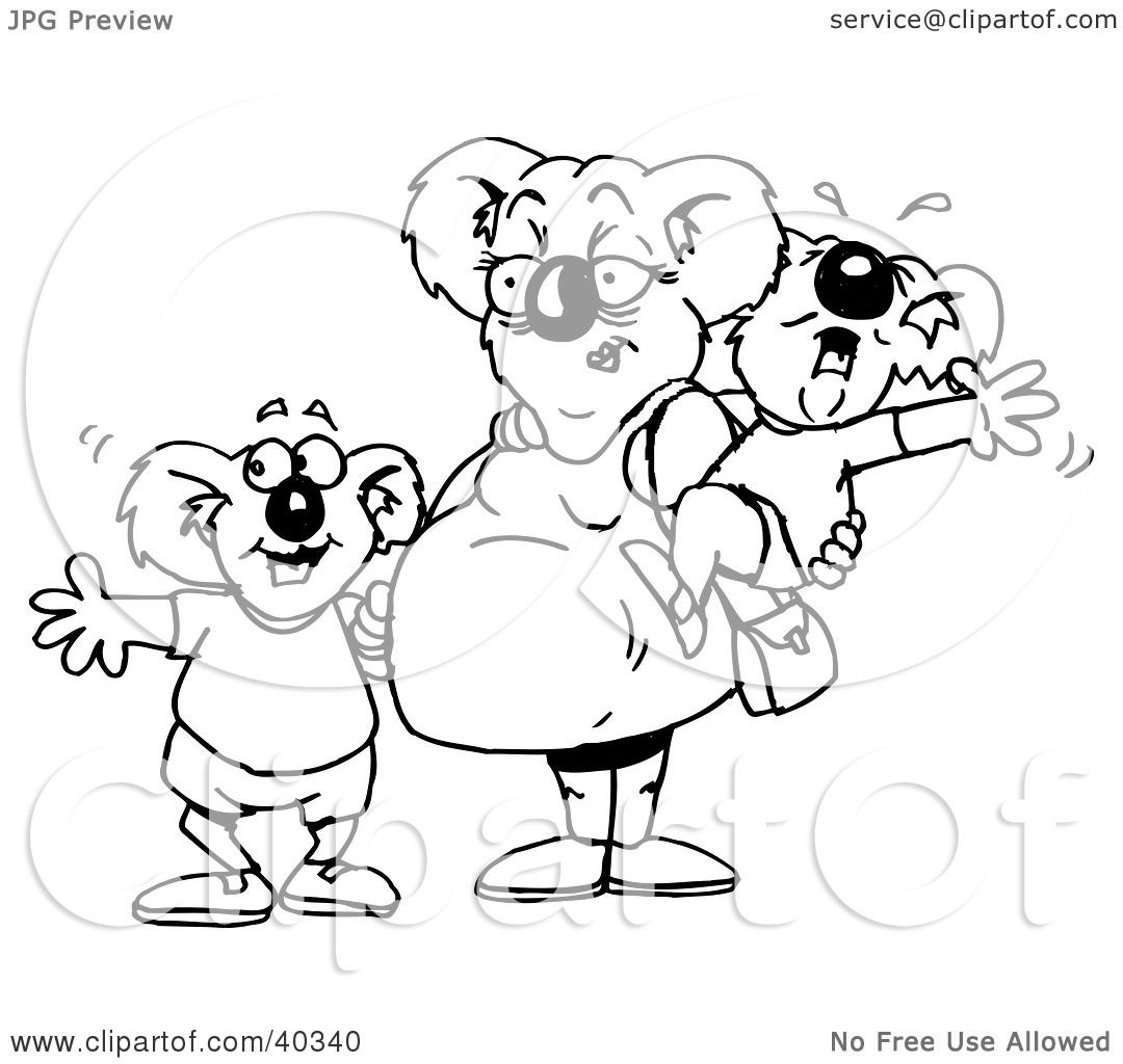 1080x1024 Koala Outline Drawing - Koala Outline Drawing