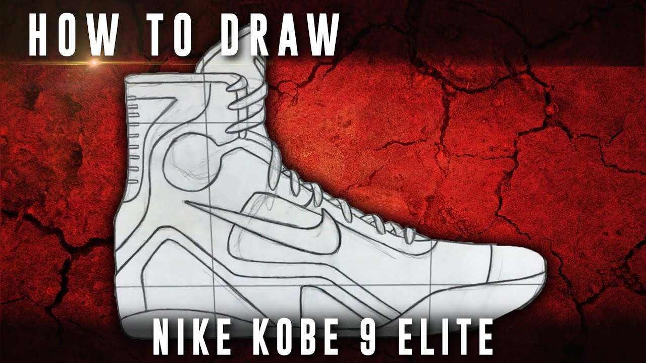 1280x720 how to draw nike kobe elite - Kobe 9 Drawing