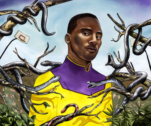 516x432 kobe bryant - Kobe Bryant Cartoon Drawing