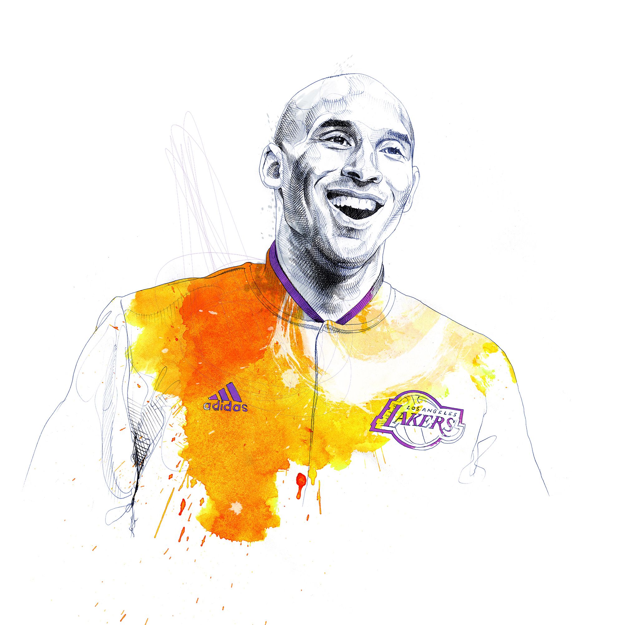 Pencil Art Sketch Kobe Bryant Drawing Easy ~ Drawing