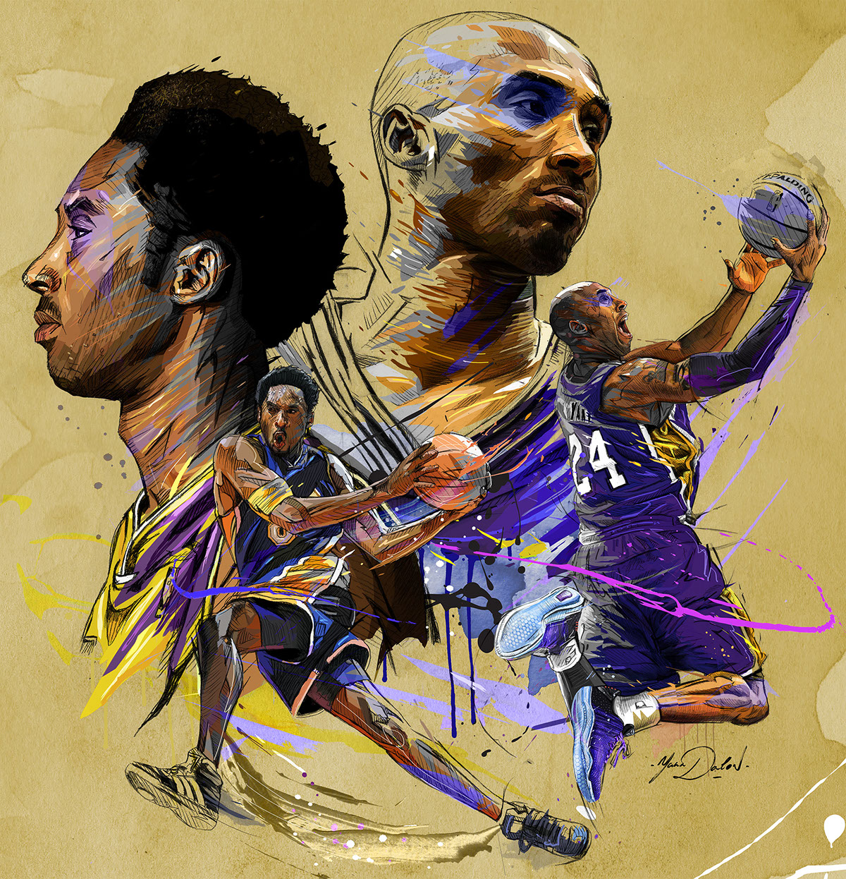 1200x1246 Nba Tv Kobe Bryant Day On Wacom Gallery - Kobe Bryant Drawing