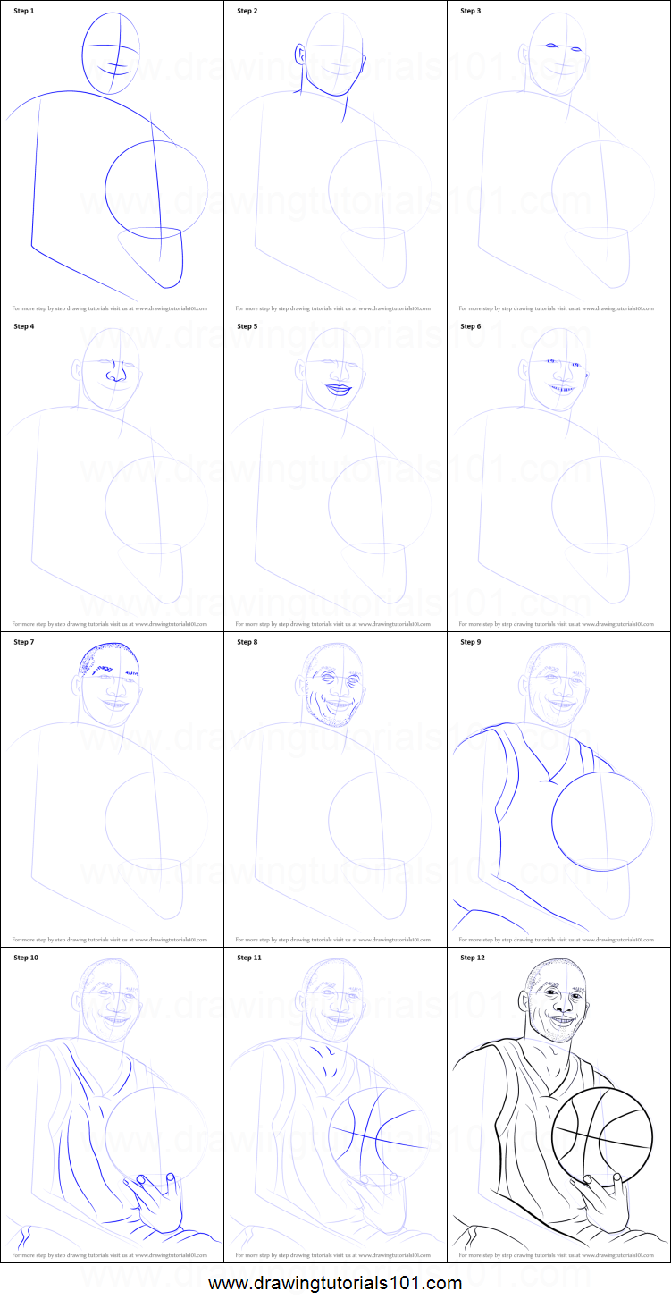 751x1463 how to draw kobe bryant printable step - Kobe Drawing