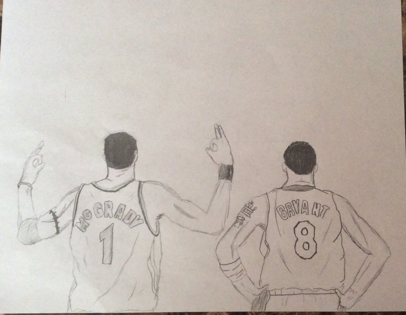 796x618 T Mac And Kobe Drawing Hardwood Amino - Kobe Drawing