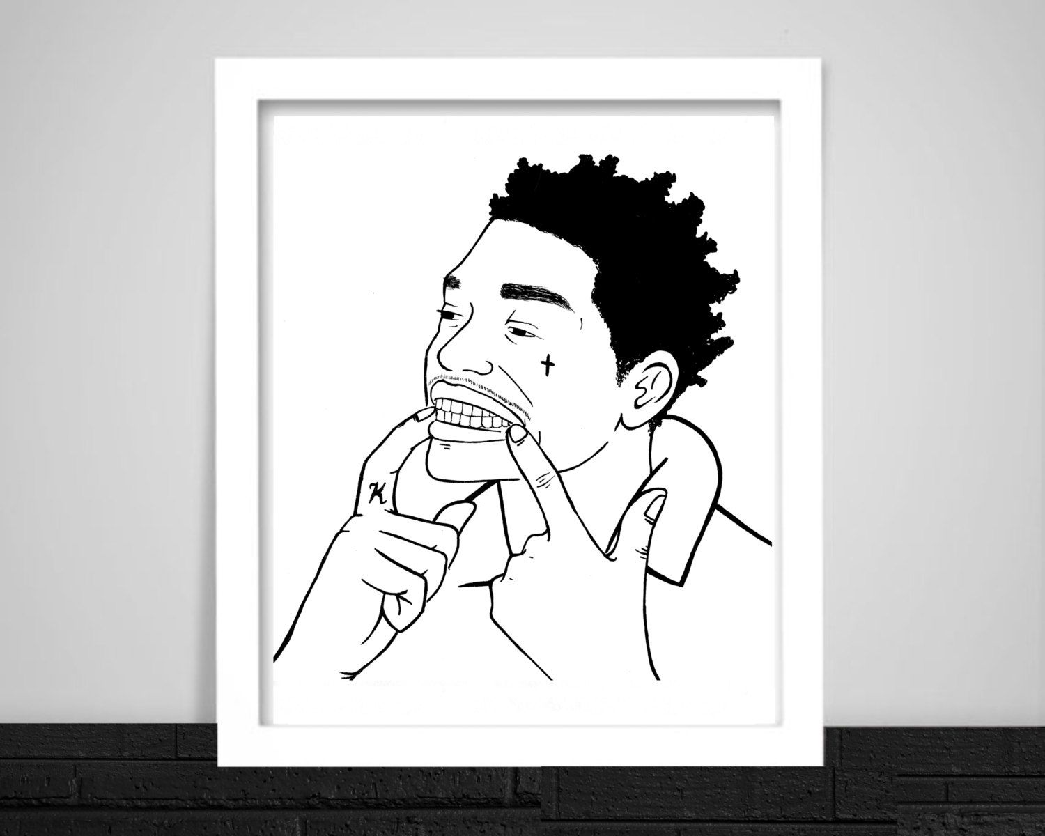 1500x1200 Kodak Black Print New Room Black Print, Drawings, Prints - Kodak Black Drawing
