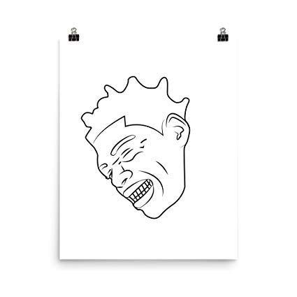 425x425 Kodak Black One Head Bw Poster - Kodak Black Drawing