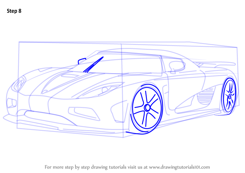 844x598 learn how to draw koenigsegg agera r - Koenigsegg Drawing