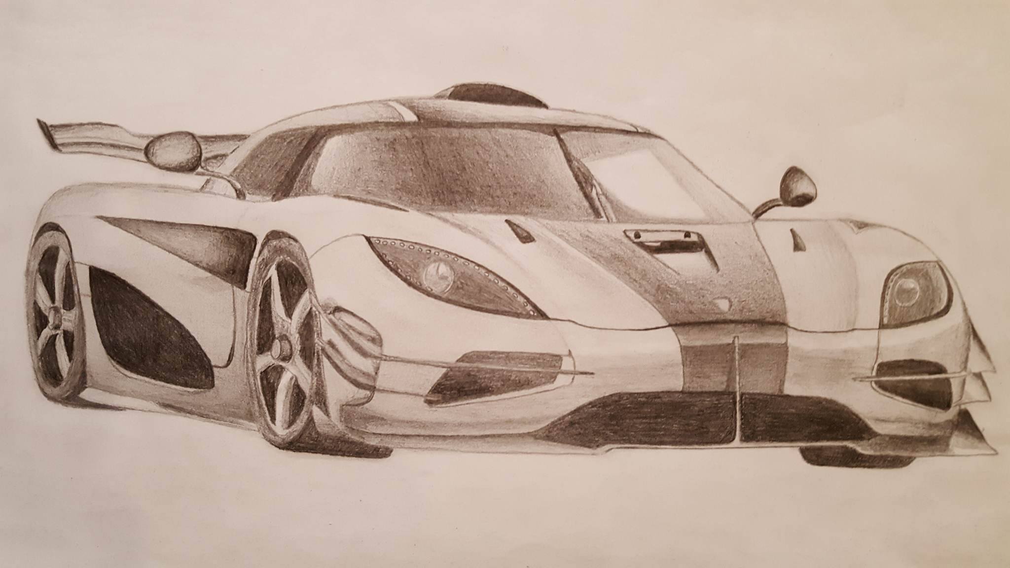2048x1152 koenigsegg one drawing - Koenigsegg Drawing