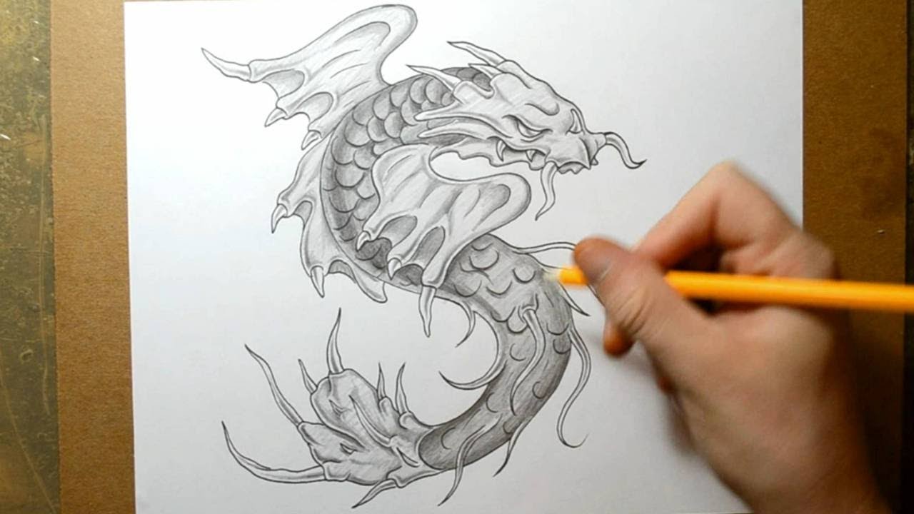 1280x720 Koi Fish Morphing Into A Dragon - Koi Dragon Drawing