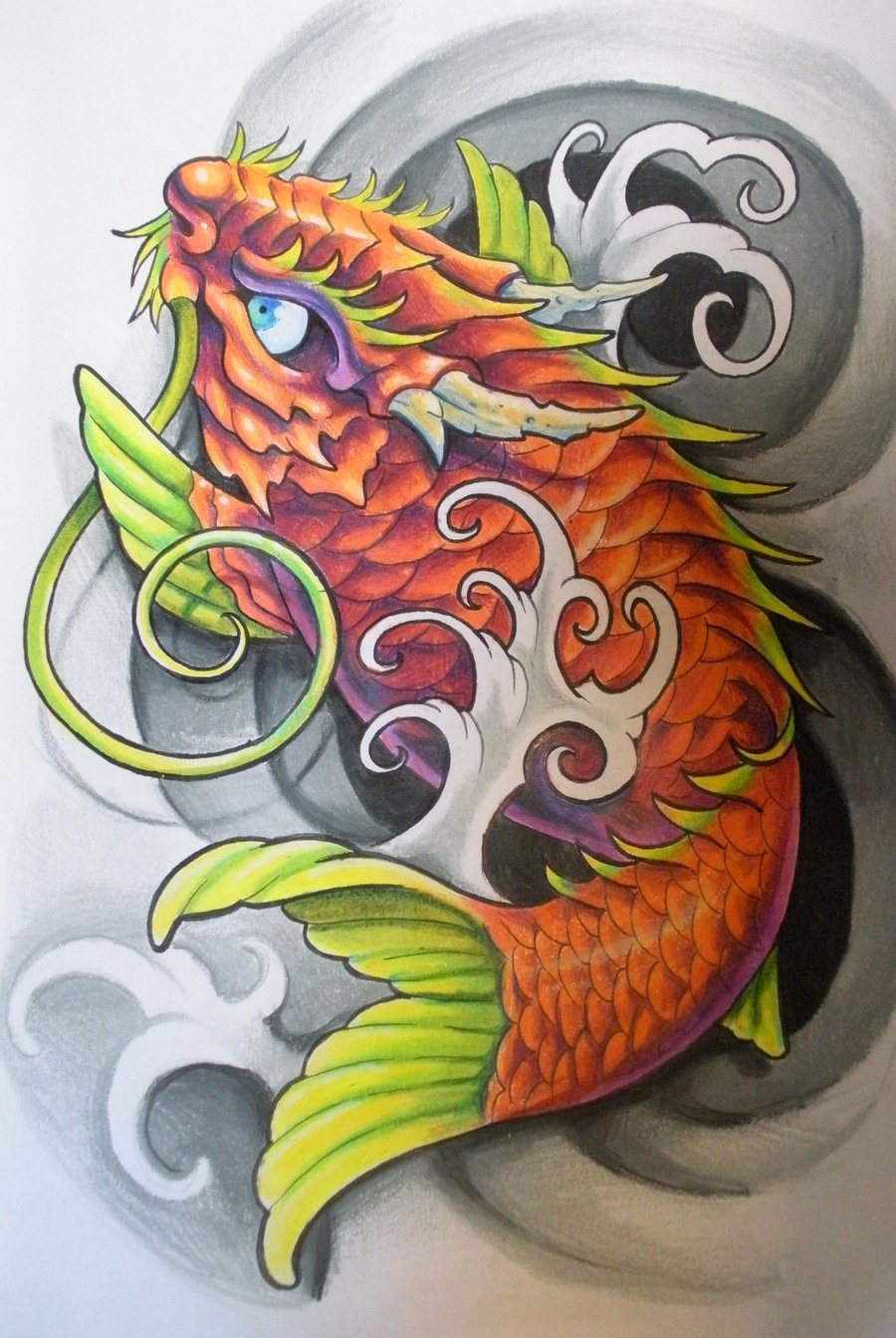 900x1343 Koi Dragon Pictures And Ideas On Stem Education Caucus - Koi Dragon Drawing