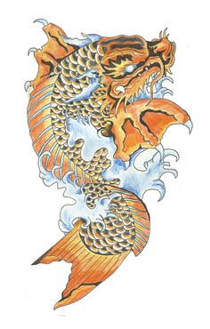 236x370 best koi dragon tattoo drawings images fish tattoos, koi - Koi Dragon Drawing